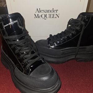 Alexander McQueen Black High-Top Sneakers